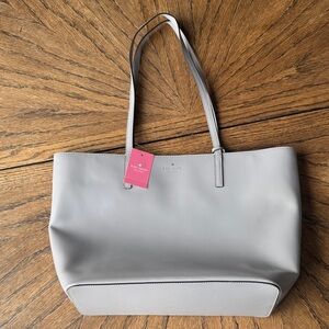Kate Spade Light Gray Tote Bag